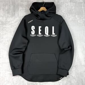 Legends SEQL Hoodie Black Performance Pullover Athletic Size M Stretch Relaxed